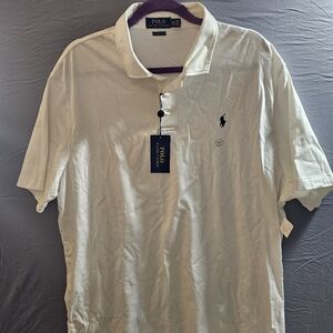 NWT Polo Ralph Lauren White 100% Cotton Polo Shirt Men’s Size 2XL Golf Tennis